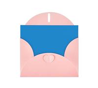 YYHWHJDE Pink Greeting Card Solid color blue Prints for Christmas, Children's Birthday, Valentine's Day, and Party Invitation