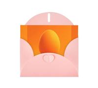 YYHWHJDE Pink Greeting Card Suspended Egg Pattern for Christmas, Children's Birthday, Valentine's Day, and Party Invitation