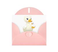YYHWHJDE Pink Greeting Card The criticized duck Pattern for Festive Birthday Party Invitation