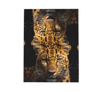 YYHWHJDE Pink Greeting Card The deep-eyed leopard Prints for Christmas, Children's Birthday, Valentine's Day, and Party Invitation