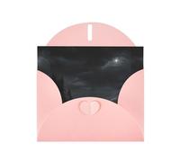 YYHWHJDE Pink Greeting Card The Vast Night Pattern for Christmas, Children's Birthday, Valentine's Day, and Party Invitation