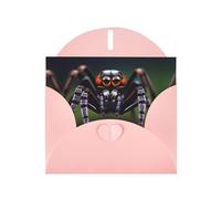 YYHWHJDE Pink Greeting Card Tropical rainforest spiders Pattern for Christmas, Children's Birthday, Valentine's Day, and Party Invitation