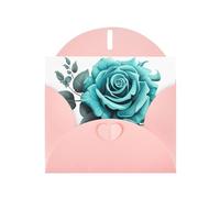 YYHWHJDE Pink Greeting Card turquoise grey rose Pattern for Festive Birthday Party Invitation