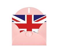 YYHWHJDE Pink Greeting Card UK Flag Prints for Christmas, Children's Birthday, Valentine's Day, and Party Invitation