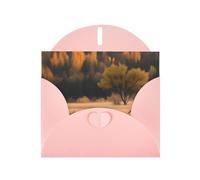 YYHWHJDE Pink Greeting Card Wildlife Hunting Deer Bear Elk Pattern for Christmas, Children's Birthday, Valentine's Day, and Party Invitation