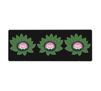 YYHWHJDE Pink Hedgehog Leaf Print Prints Extra Large Mouse pad Mousepad 12x31.5in for Office Gaming Learning