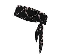 YYHWHJDE Pink love baby's breath Prints Sports Double-Sided Headscarf for Women and Men Adjustable for All Head Circumferences