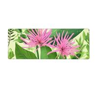 YYHWHJDE Pink Plant Flowers Picture Extra Large Mouse Pad, Computer Office Anti Slip Gaming Keyboard Thickened Version 12x31.5in