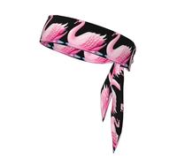 YYHWHJDE Pink swan walking slowly by the river Prints Sports Double-Sided Headscarf for Women and Men Adjustable for All Head Circumferences