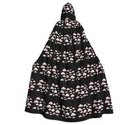 YYHWHJDE Pink Watermelon Clouds Printing Halloween Adult Hooded Cloak for Parties and Costume Events