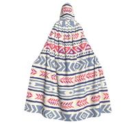 YYHWHJDE Plain geometric floral pattern Prints Halloween Adult Hooded Cloak for Parties and Costumes