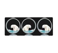 YYHWHJDE Polar Bear Looking in The Mirror Prints Extra Large Mouse pad Mousepad 12x31.5in for Office Gaming Learning