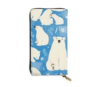 YYHWHJDE Polar Bear Picture Quality Leather Long Clutch Wallet Designed for Fashion Girls and Women Stylish 7.48 x 4.13 in