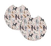 YYHWHJDE Poodles Dogs Prints Car Cup Coasters 2-Pack - The Ideal Housewarming Gift for Car Owners - High-Grade Neoprene Throw, Effortless Style & Protection