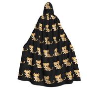 YYHWHJDE Poor little leopard Printing Halloween Adult Hooded Cloak for Parties and Costume Events