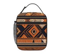 YYHWHJDE Portable Insulated Lunch Bag African National Patterns Pattern Reusable Lunch Bag Durable for Men and Women Easy Carrying
