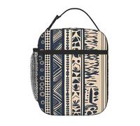YYHWHJDE Portable Insulated Lunch Bag African Peoples Illustration Pattern Reusable Lunch Bag Durable for Men and Women Easy Carrying