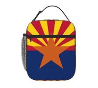 YYHWHJDE Portable Insulated Lunch Bag Arizona Flag Picture Reusable Lunch Bag Durable for Men and Women Easy Carrying
