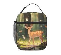 YYHWHJDE Portable Insulated Lunch Bag Bambi Picture Reusable Lunch Bag Durable for Men and Women Easy Carrying