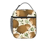 YYHWHJDE Portable Insulated Lunch Bag Beaver Working Picture Reusable Lunch Bag Durable for Men and Women Easy Carrying