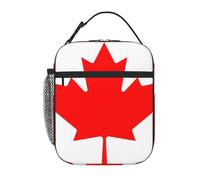 YYHWHJDE Portable Insulated Lunch Bag Canadian Flag Picture Reusable Lunch Bag Durable for Men and Women Easy Carrying