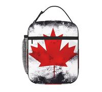 YYHWHJDE Portable Insulated Lunch Bag Canadian Flag Picture Reusable Lunch Bag Durable for Men and Women Easy Carrying