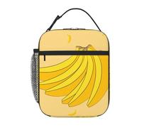YYHWHJDE Portable Insulated Lunch Bag Cartoon Banana Prints Reusable Lunch Bag Durable for Men and Women Easy Carrying