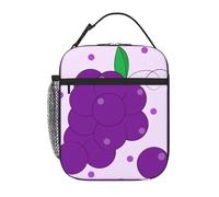 YYHWHJDE Portable Insulated Lunch Bag Cartoon Grapes Picture Reusable Lunch Bag Durable for Men and Women Easy Carrying
