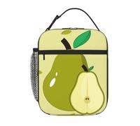 YYHWHJDE Portable Insulated Lunch Bag Cartoon pear Pattern Reusable Lunch Bag Durable for Men and Women Easy Carrying