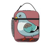 YYHWHJDE Portable Insulated Lunch Bag Cartoon Pigeon Picture Reusable Lunch Bag Durable for Men and Women Easy Carrying