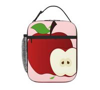YYHWHJDE Portable Insulated Lunch Bag Cartoon Red Fruit Pattern Reusable Lunch Bag Durable for Men and Women
