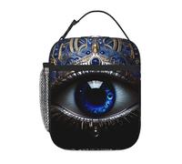 YYHWHJDE Portable Insulated Lunch Bag Evil Eye Picture Reusable Lunch Bag Durable for Men and Women Easy Carrying