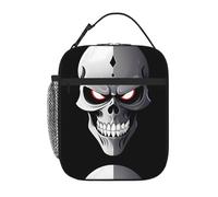 YYHWHJDE Portable Insulated Lunch Bag Evil Skull mask Pattern Reusable Lunch Bag Durable for Men and Women Easy Carrying