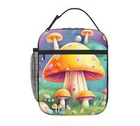 YYHWHJDE Portable Insulated Lunch Bag Fantasy Dream Mushroom Pattern Reusable Lunch Bag Durable for Men and Women