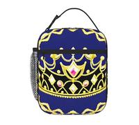 YYHWHJDE Portable Insulated Lunch Bag Fantasy Tiara Prints Reusable Lunch Bag Durable for Men and Women Easy Carrying
