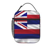 YYHWHJDE Portable Insulated Lunch Bag Flag of Hawaii American Picture Reusable Lunch Bag Durable for Men and Women Easy Carrying