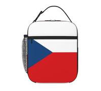 YYHWHJDE Portable Insulated Lunch Bag Flag of The Czech Republic Picture Reusable Lunch Bag Durable for Men and Women Easy Carrying