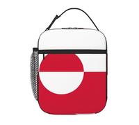 YYHWHJDE Portable Insulated Lunch Bag Greenland Flag Picture Reusable Lunch Bag Durable for Men and Women Easy Carrying