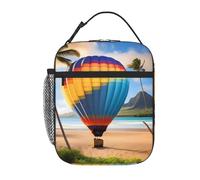 YYHWHJDE Portable Insulated Lunch Bag Hawaii Hot Air Balloon Prints Reusable Lunch Bag Durable for Men and Women Easy Carrying