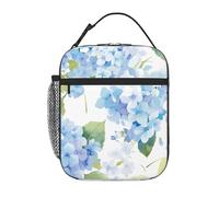 YYHWHJDE Portable Insulated Lunch Bag Hydrangea Watercolor Picture Reusable Lunch Bag Durable for Men and Women Easy Carrying