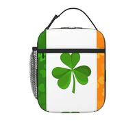 YYHWHJDE Portable Insulated Lunch Bag Irish Flag Picture Reusable Lunch Bag Durable for Men and Women Easy Carrying