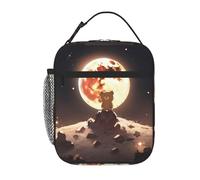YYHWHJDE Portable Insulated Lunch Bag Little Brown Bear Watching The Moon Prints Reusable Lunch Bag Durable for Men and Women Easy Carrying