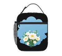 YYHWHJDE Portable Insulated Lunch Bag Little Clouds in The Bouquet Prints Reusable Lunch Bag Durable for Men and Women Easy Carrying