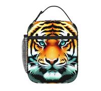 YYHWHJDE Portable Insulated Lunch Bag Little Fat Tiger Head Prints Reusable Lunch Bag Durable for Men and Women Easy Carrying
