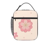 YYHWHJDE Portable Insulated Lunch Bag Little Pink Cherry Blossoms Pattern Reusable Lunch Bag Durable for Men and Women Easy Carrying