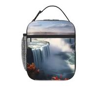 YYHWHJDE Portable Insulated Lunch Bag Niagara Falls Pattern Reusable Lunch Bag Durable for Men and Women