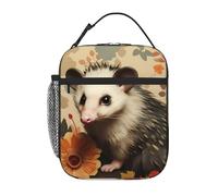 YYHWHJDE Portable Insulated Lunch Bag Opossum Pattern Pattern Reusable Lunch Bag Durable for Men and Women