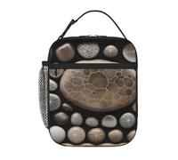 YYHWHJDE Portable Insulated Lunch Bag Petoskey Stone Pattern Reusable Lunch Bag Durable for Men and Women