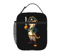 YYHWHJDE Portable Insulated Lunch Bag Pirate Tiger Prints Reusable Lunch Bag Durable for Men and Women Easy Carrying