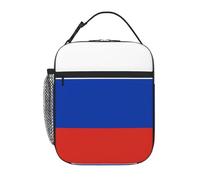 YYHWHJDE Portable Insulated Lunch Bag Russian Flag Picture Reusable Lunch Bag Durable for Men and Women Easy Carrying